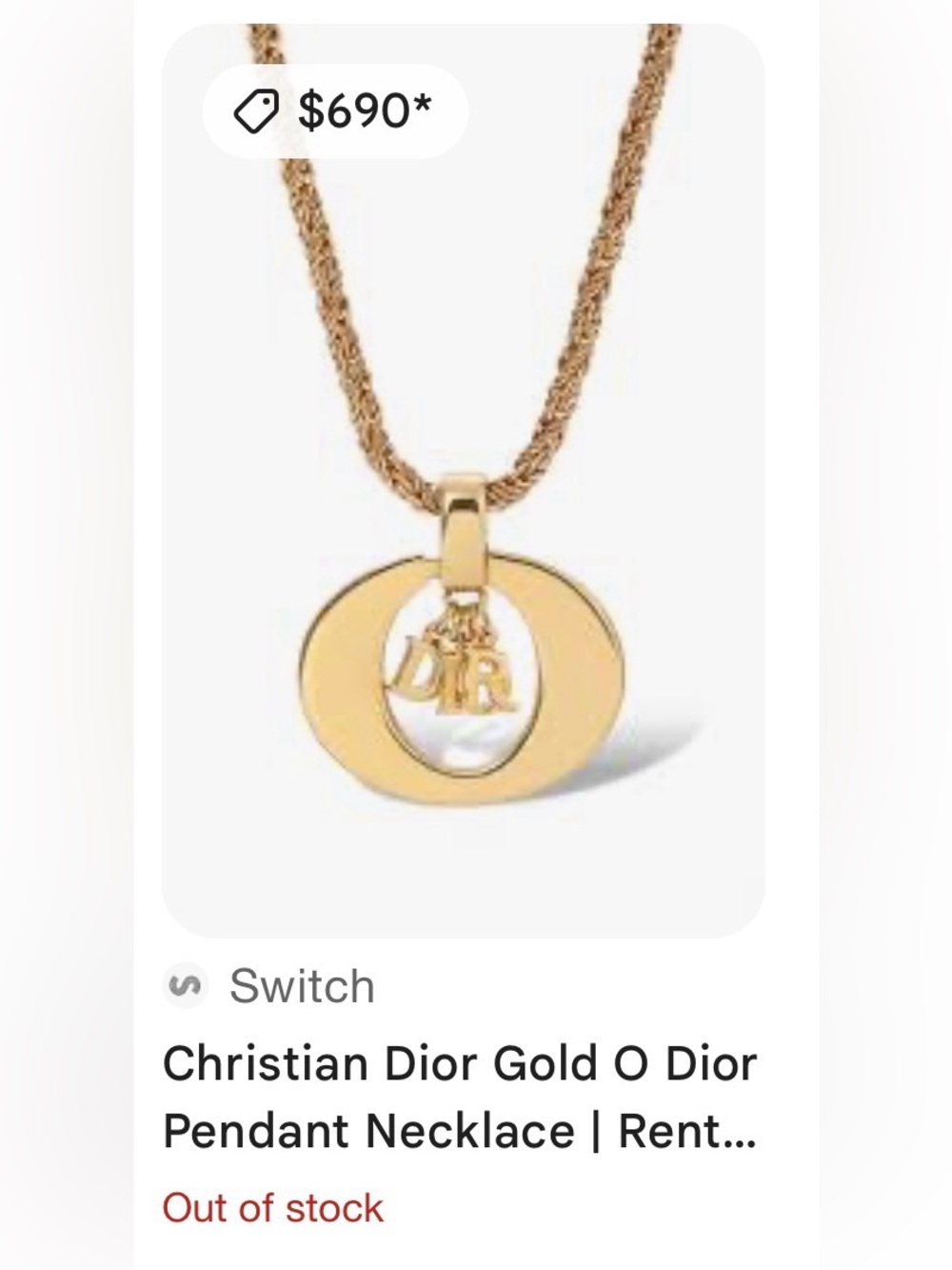 Christian Dior Necklace iconic Charm 💫 - Picture 10 of 10